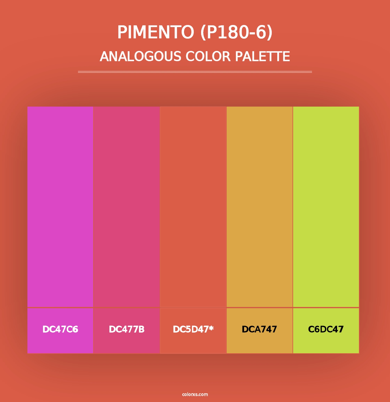 Pimento (P180-6) - Analogous Color Palette