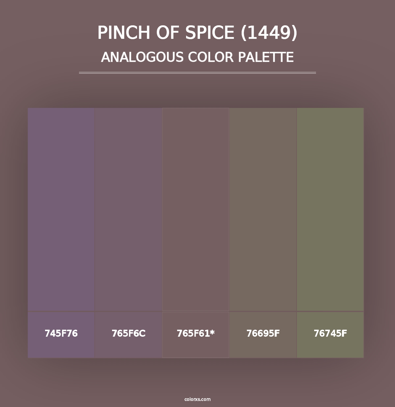 Pinch of Spice (1449) - Analogous Color Palette