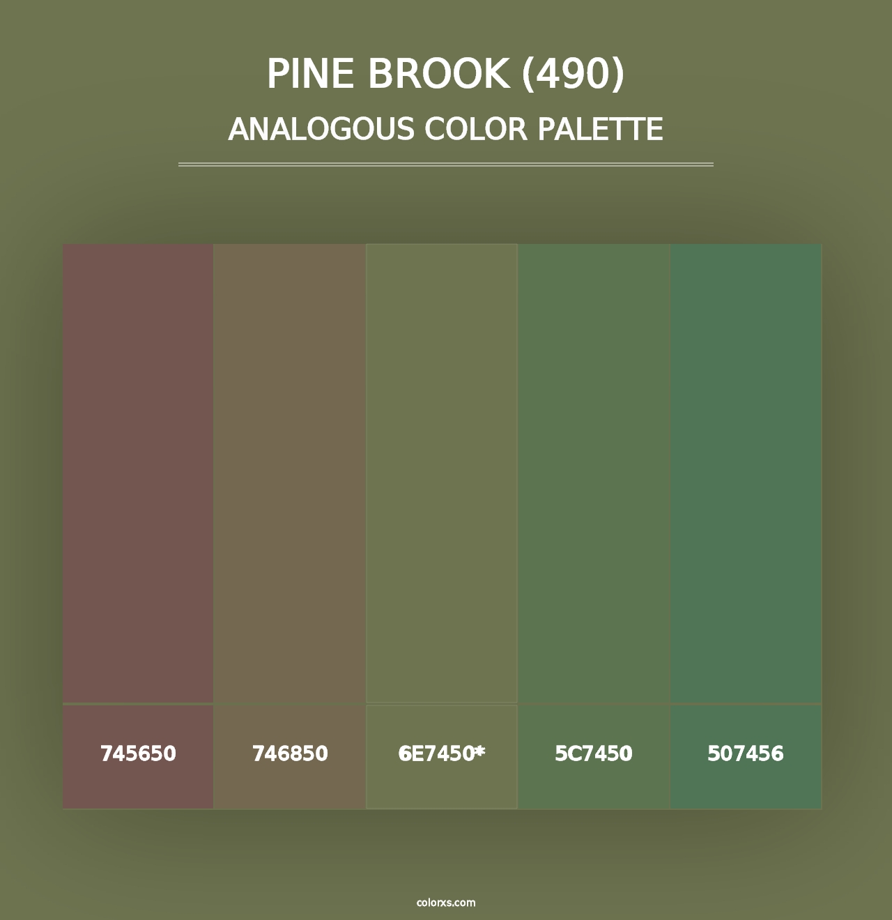 Pine Brook (490) - Analogous Color Palette