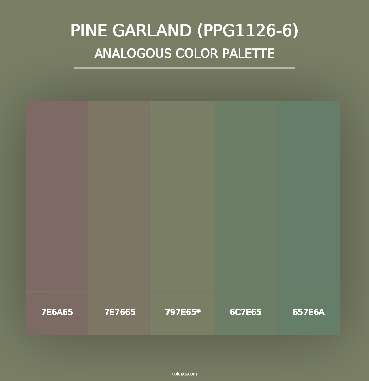 Pine Garland (PPG1126-6) - Analogous Color Palette