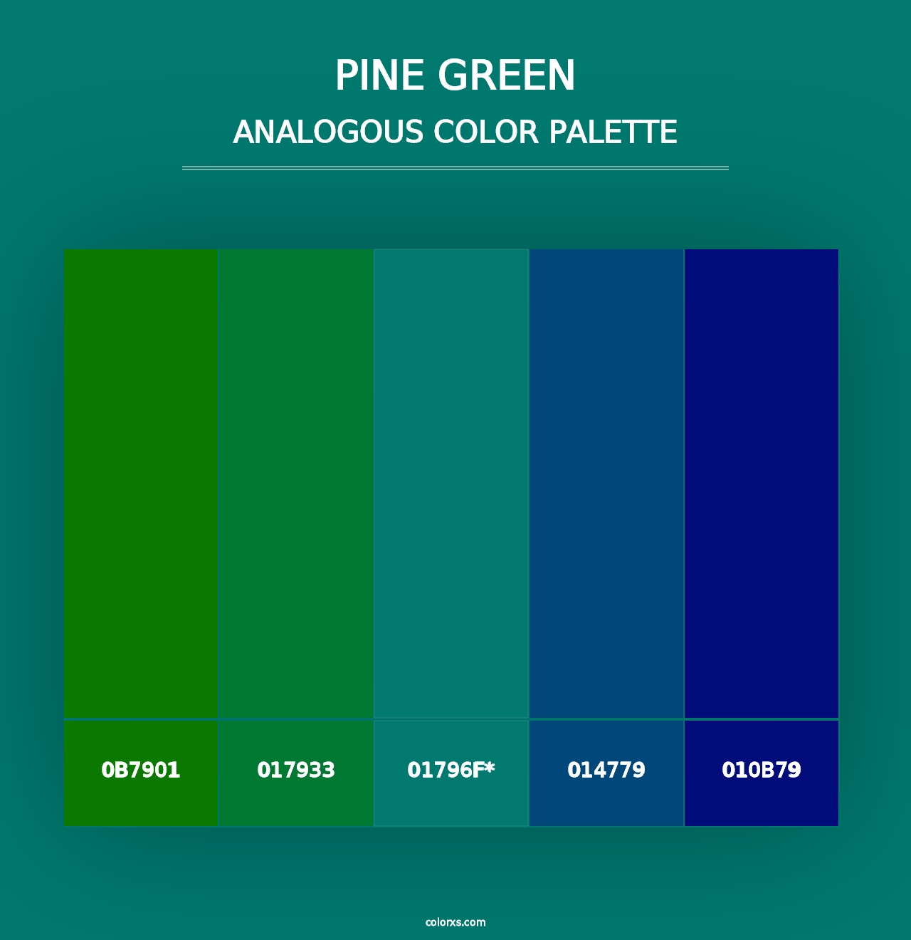 Pine Green - Analogous Color Palette