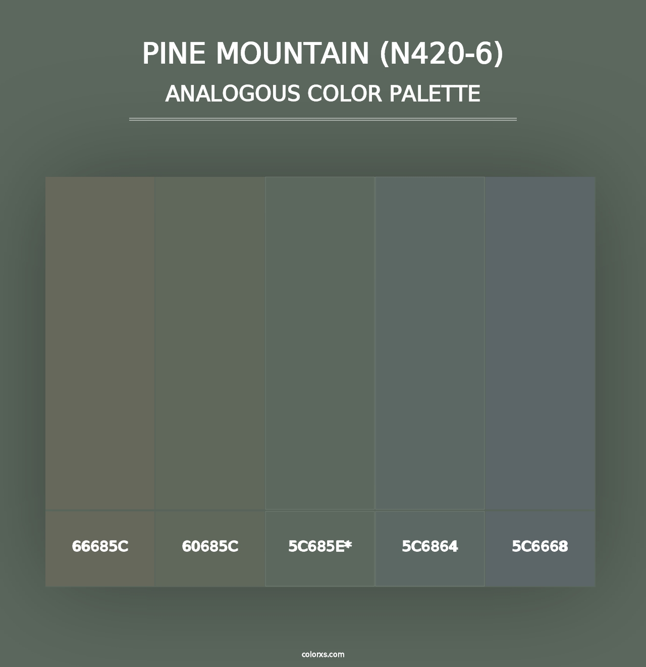 Pine Mountain (N420-6) - Analogous Color Palette