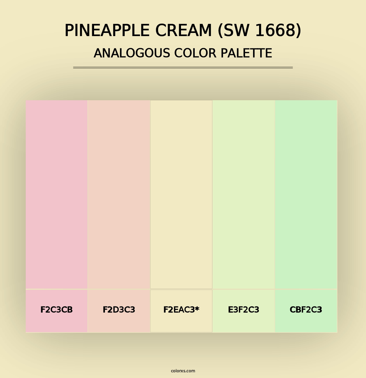 Pineapple Cream (SW 1668) - Analogous Color Palette