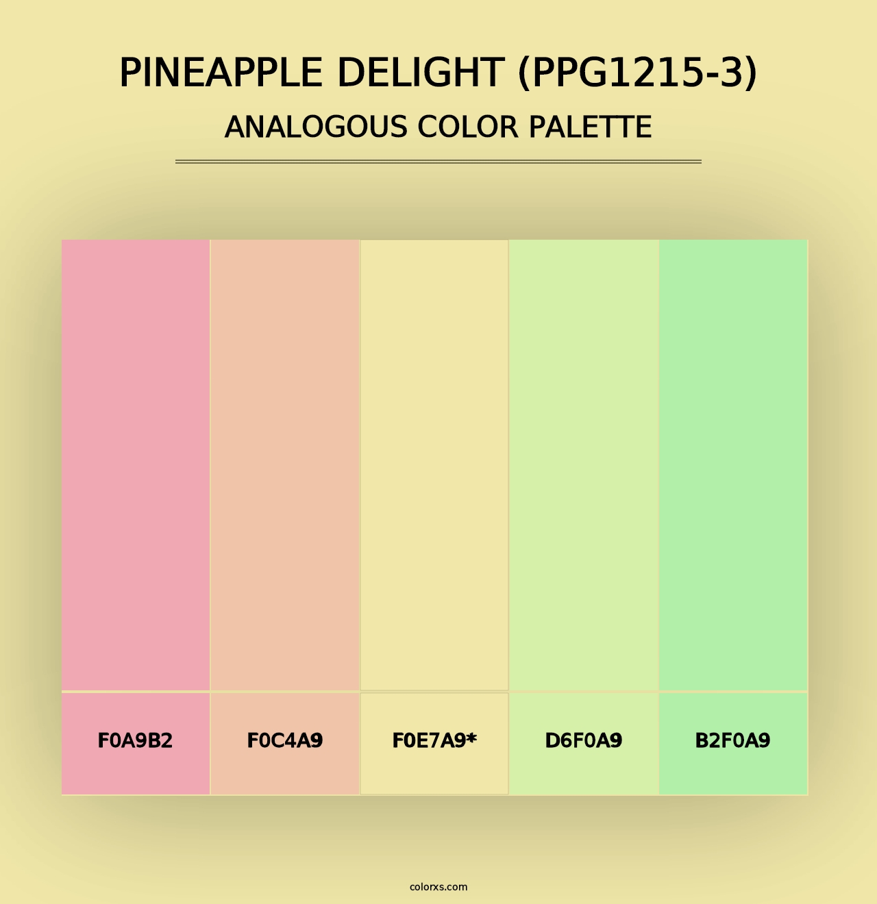 Pineapple Delight (PPG1215-3) - Analogous Color Palette