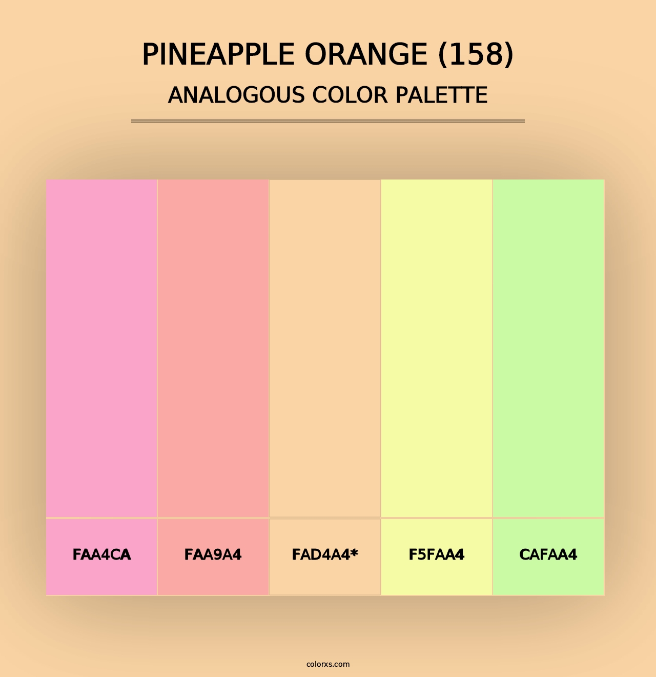 Pineapple Orange (158) - Analogous Color Palette