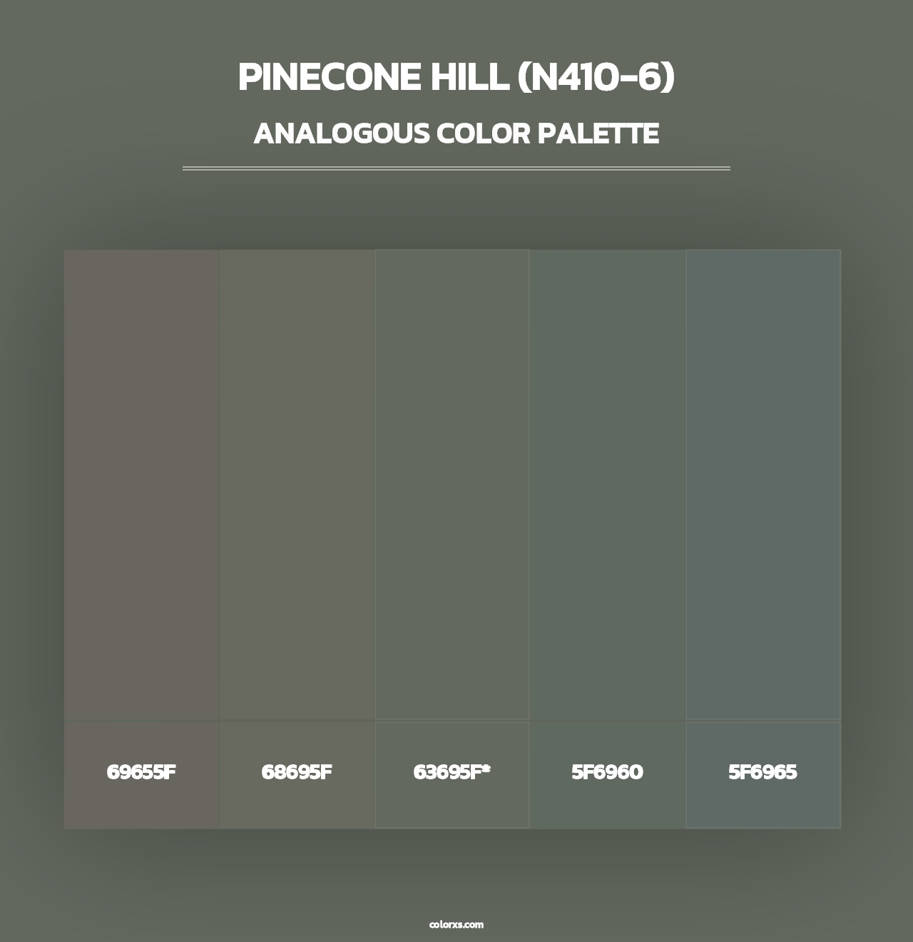 Pinecone Hill (N410-6) - Analogous Color Palette