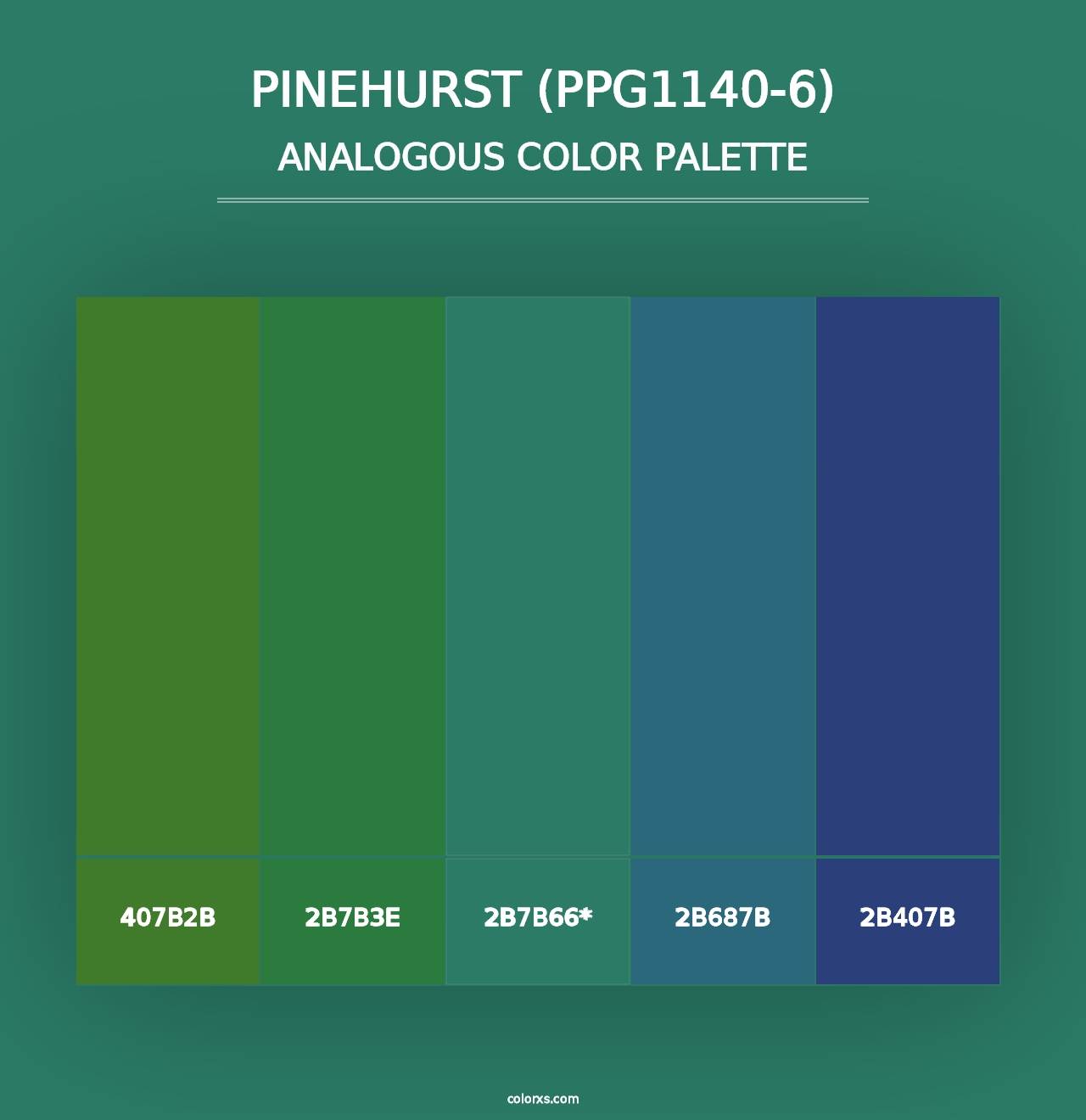 Pinehurst (PPG1140-6) - Analogous Color Palette