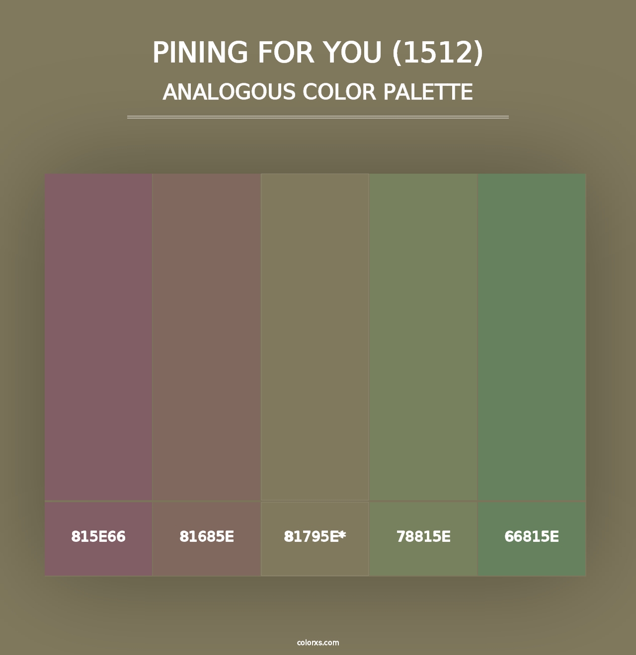 Pining for You (1512) - Analogous Color Palette