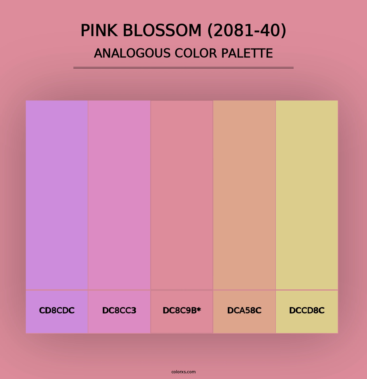 Pink Blossom (2081-40) - Analogous Color Palette