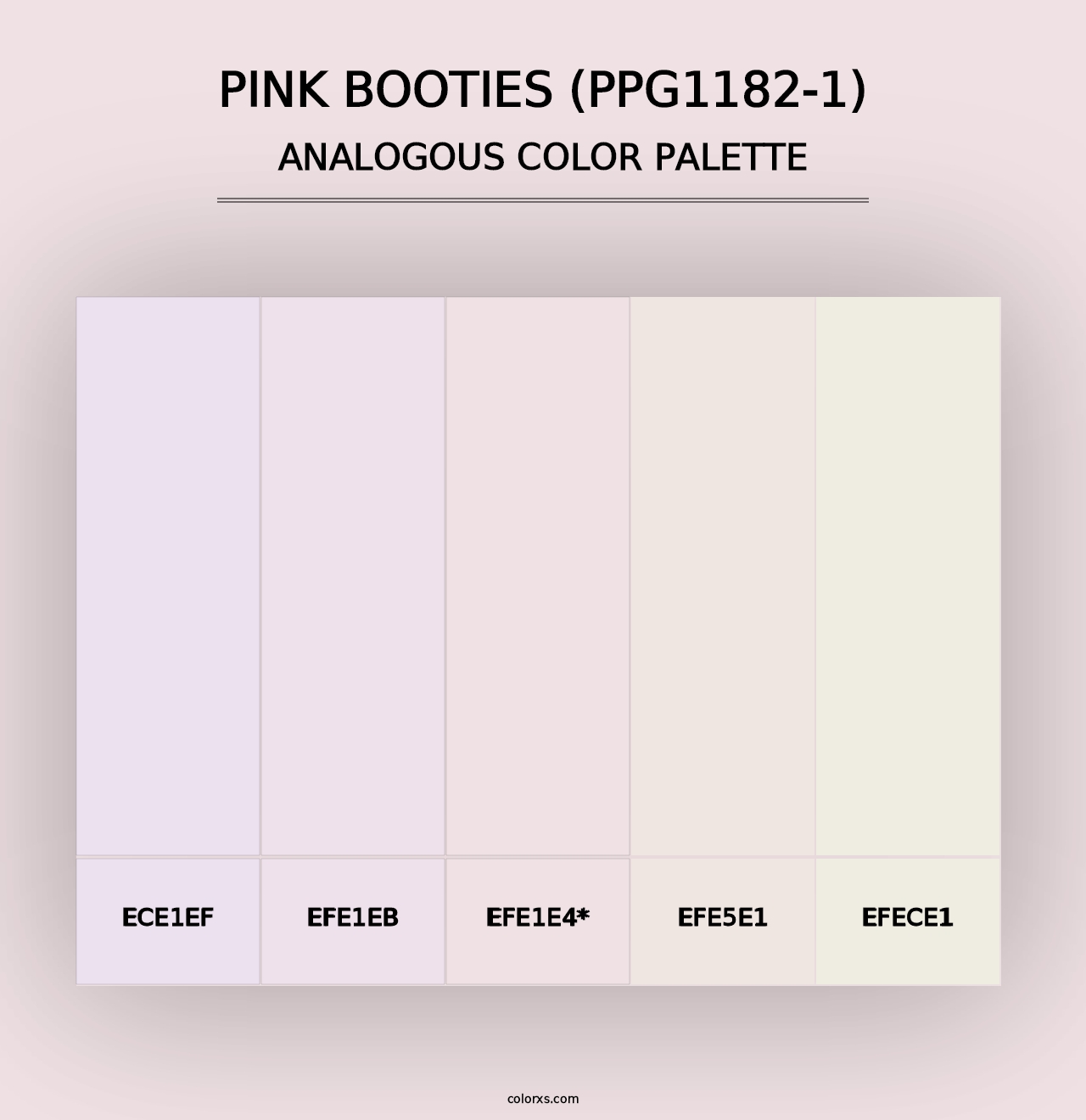 Pink Booties (PPG1182-1) - Analogous Color Palette