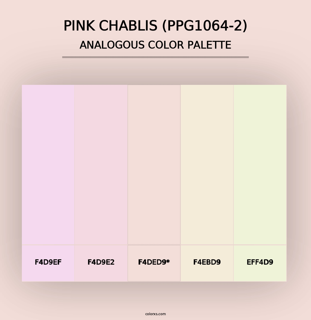 Pink Chablis (PPG1064-2) - Analogous Color Palette