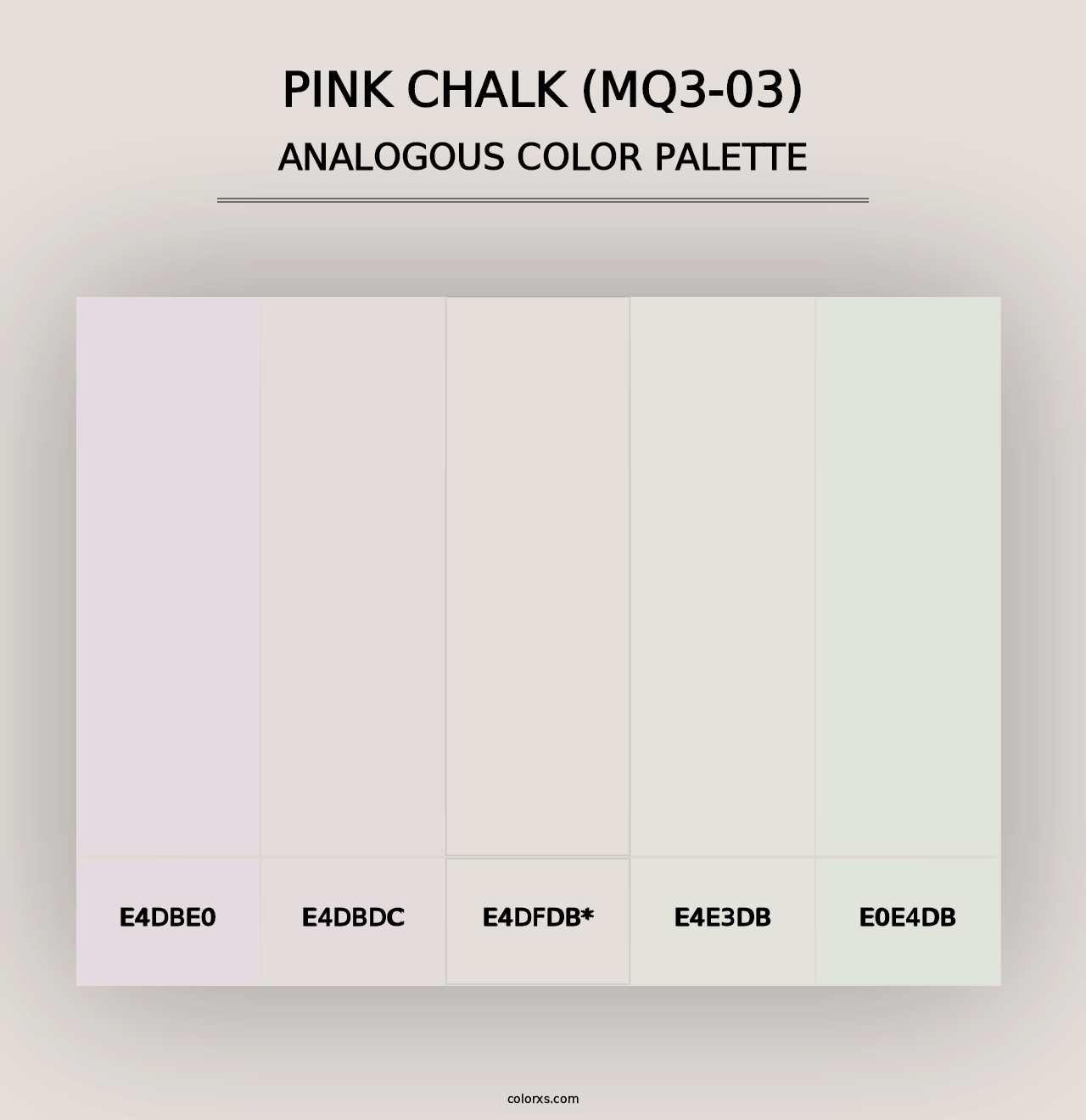 Pink Chalk (MQ3-03) - Analogous Color Palette