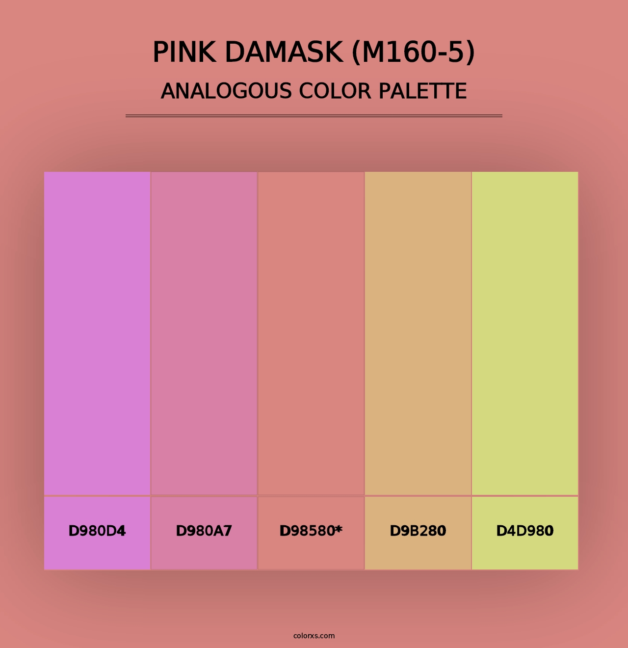 Pink Damask (M160-5) - Analogous Color Palette