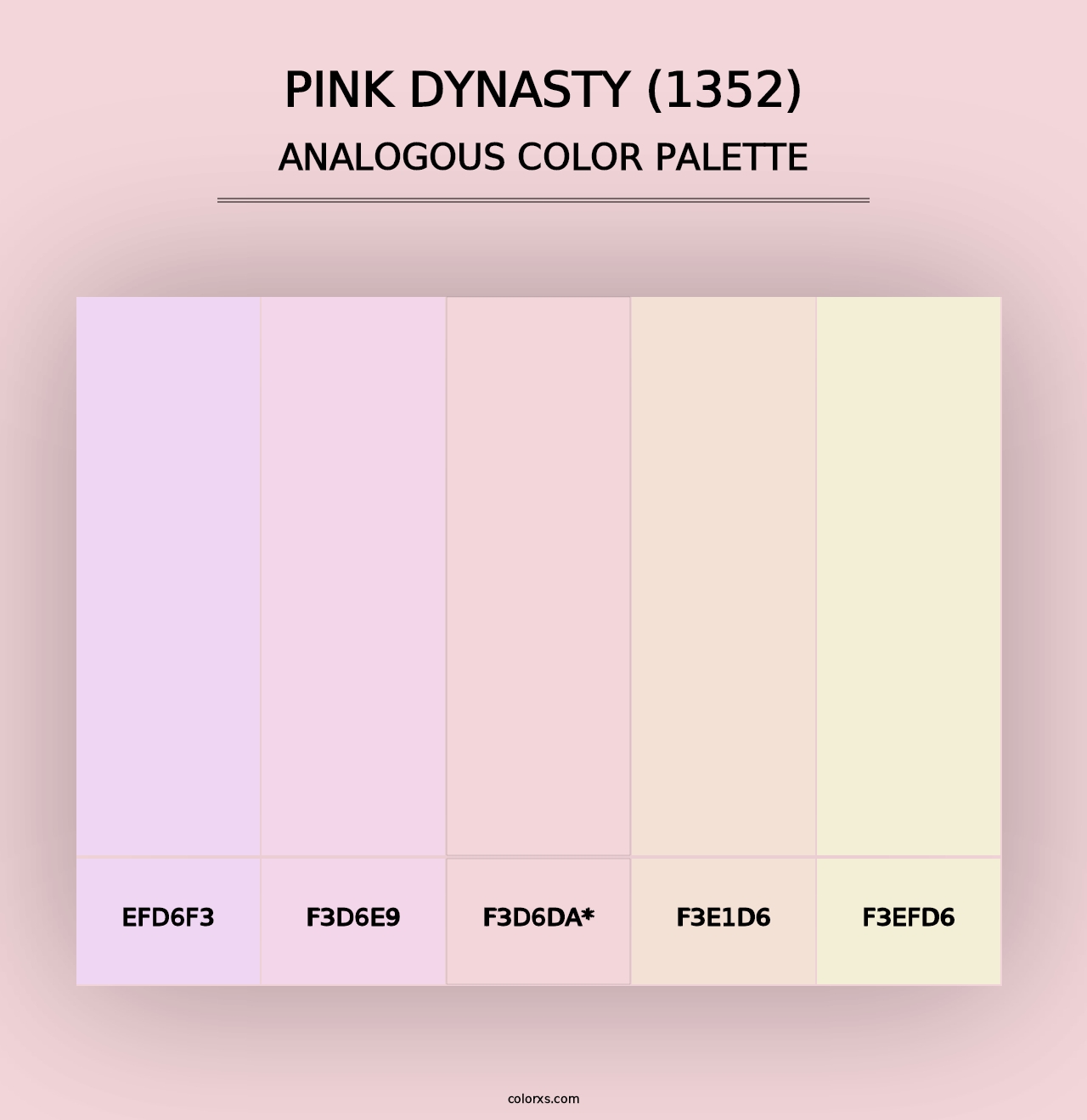 Pink Dynasty (1352) - Analogous Color Palette