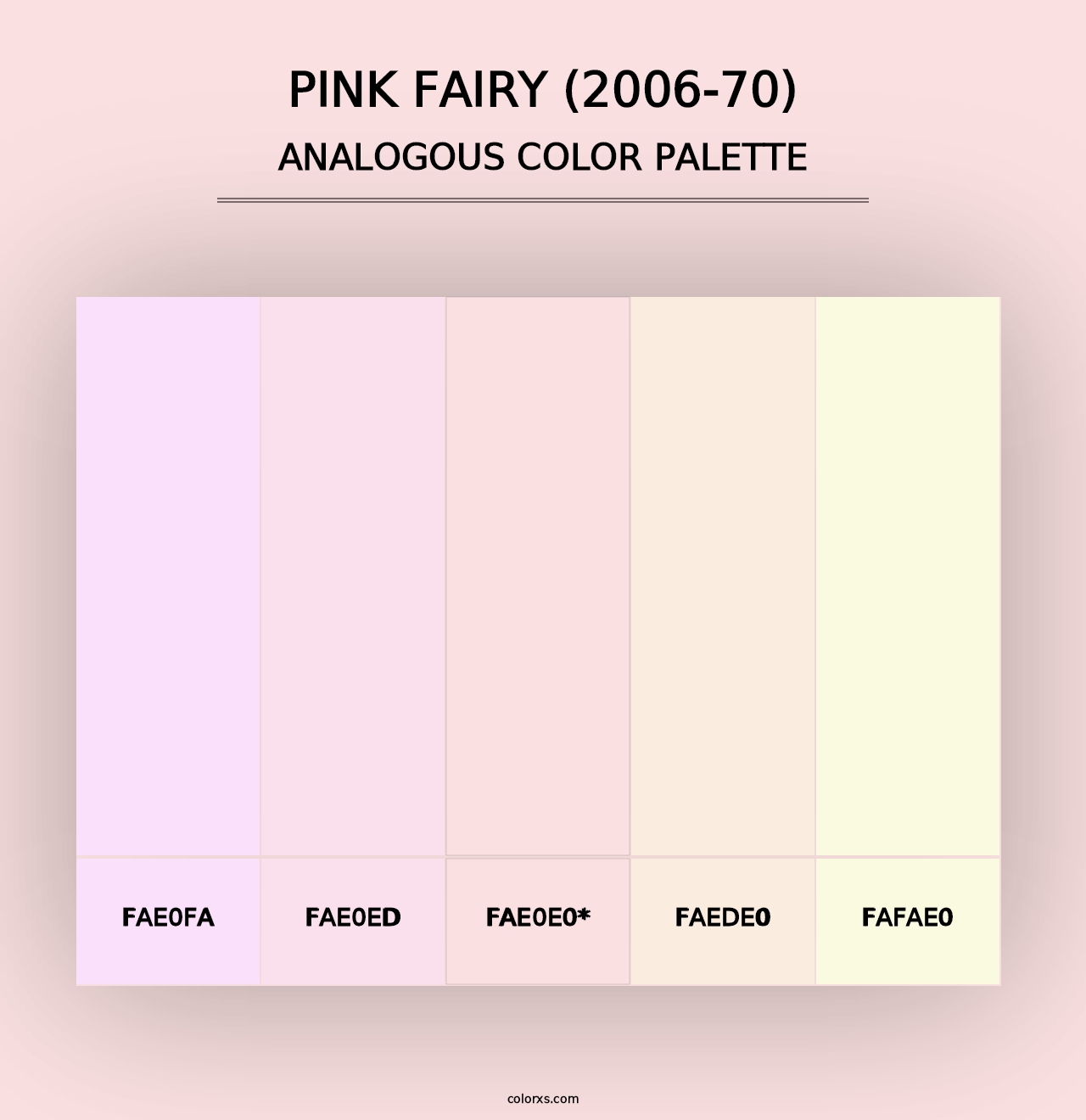 Pink Fairy (2006-70) - Analogous Color Palette