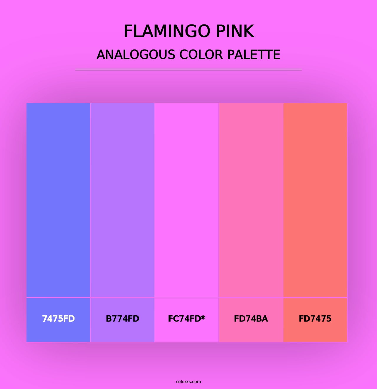 Flamingo Pink - Analogous Color Palette