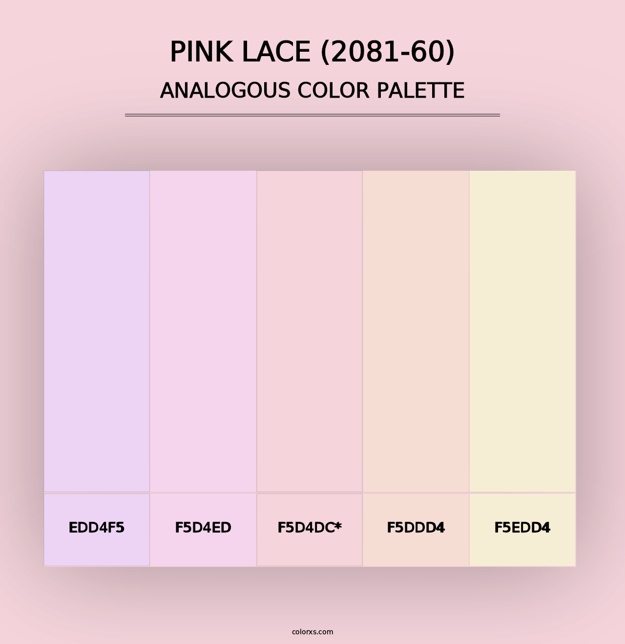 Pink Lace (2081-60) - Analogous Color Palette