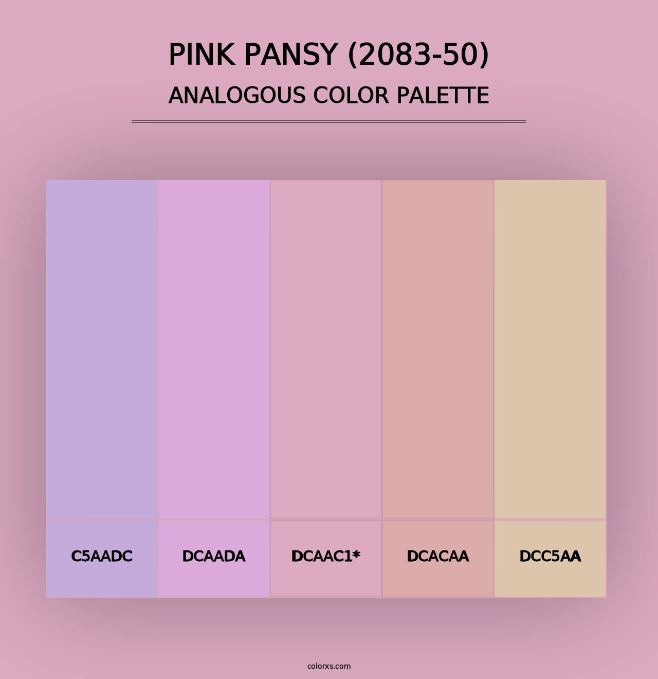 Pink Pansy (2083-50) - Analogous Color Palette