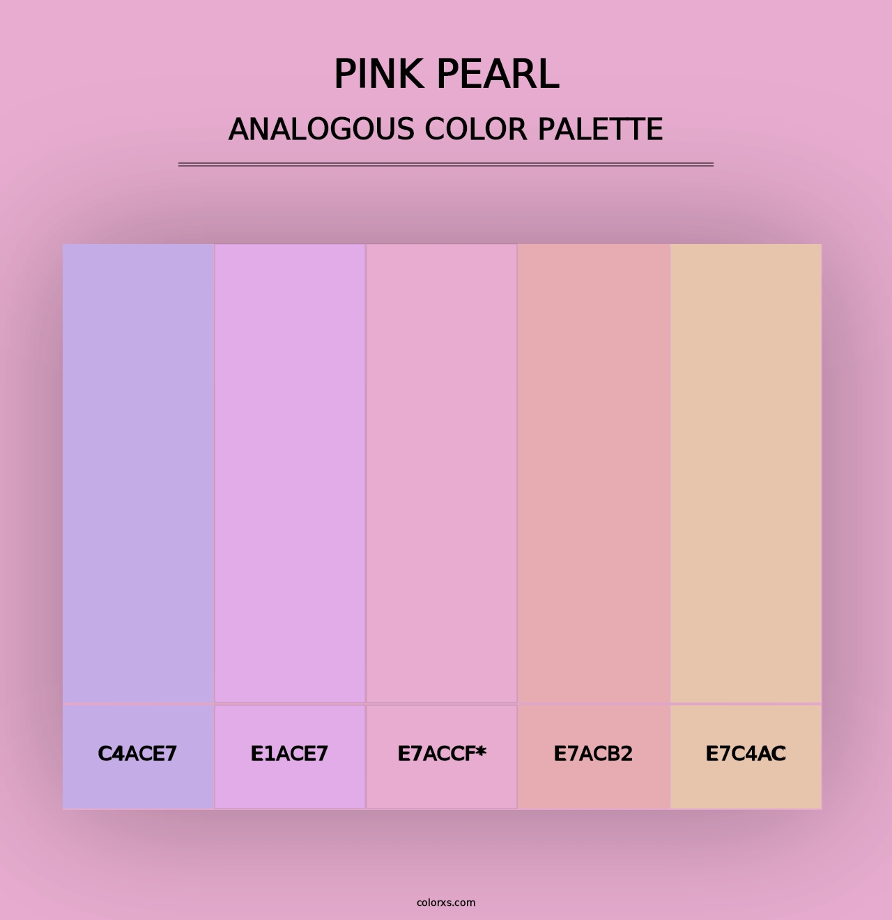 Pink Pearl - Analogous Color Palette