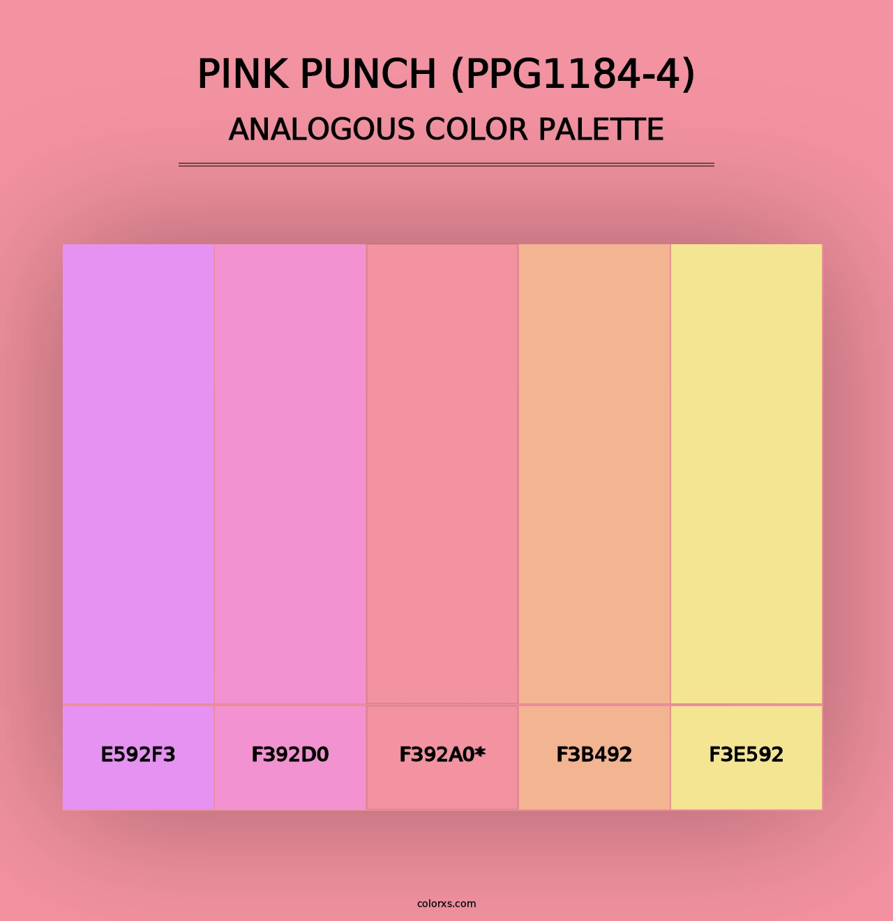 Pink Punch (PPG1184-4) - Analogous Color Palette