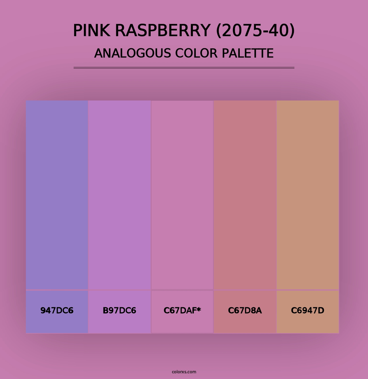 Pink Raspberry (2075-40) - Analogous Color Palette