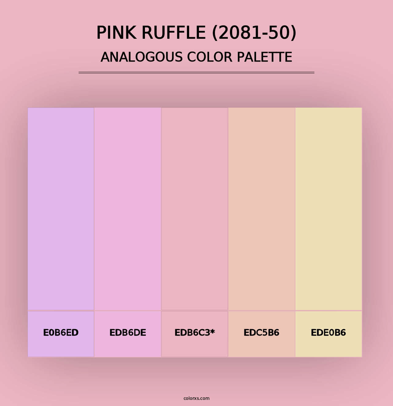 Pink Ruffle (2081-50) - Analogous Color Palette