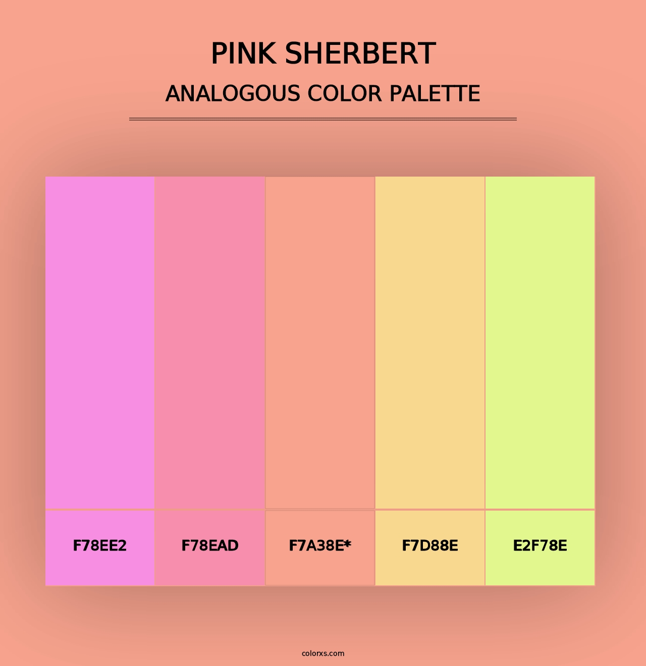 Pink Sherbert - Analogous Color Palette