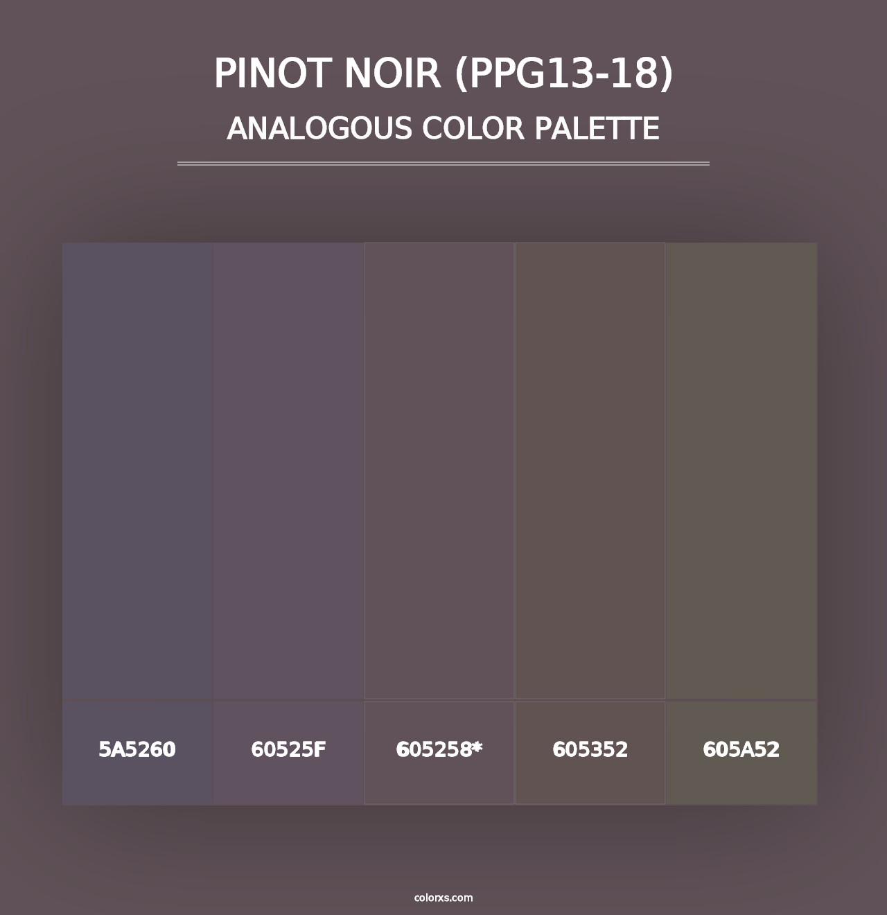 Pinot Noir (PPG13-18) - Analogous Color Palette