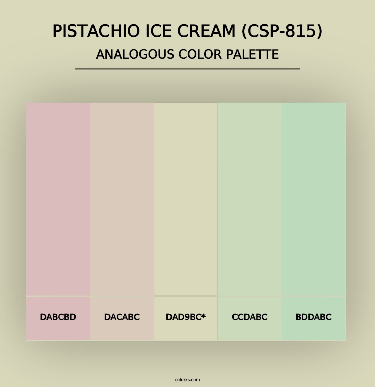 Pistachio Ice Cream (CSP-815) - Analogous Color Palette