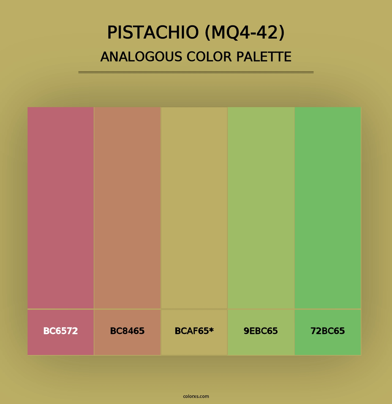 Pistachio (MQ4-42) - Analogous Color Palette