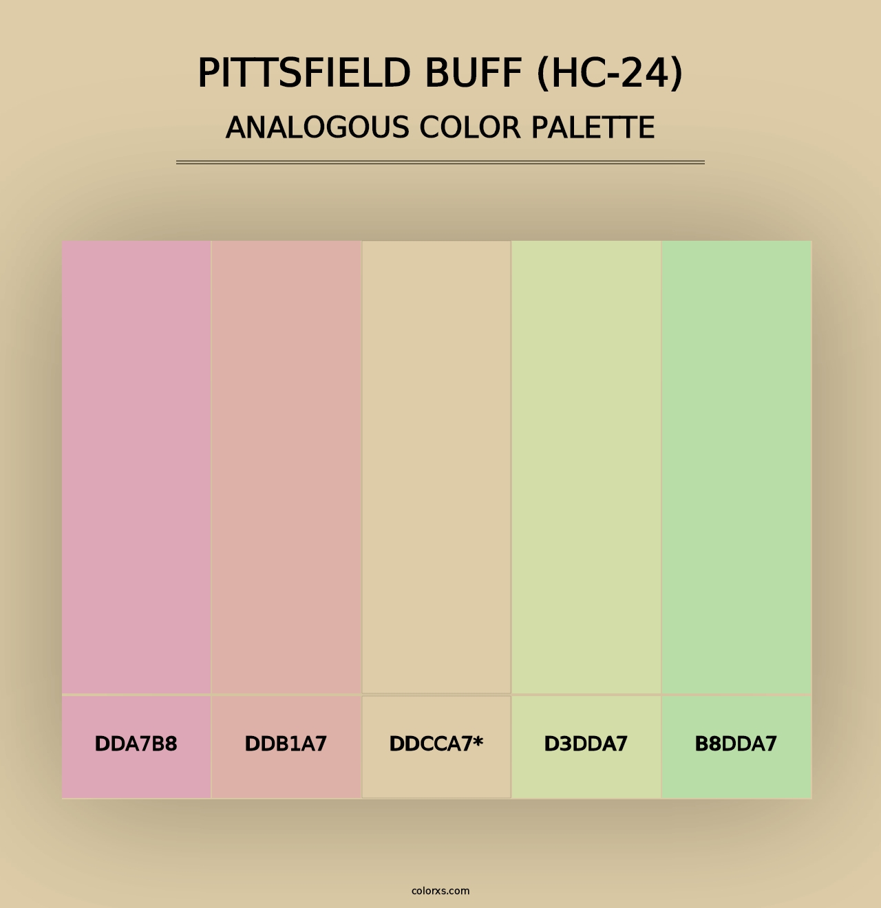 Pittsfield Buff (HC-24) - Analogous Color Palette