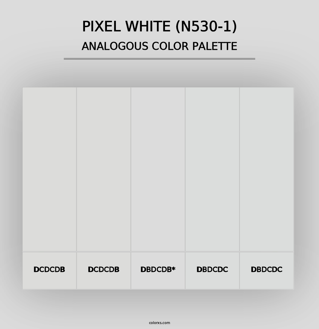 Pixel White (N530-1) - Analogous Color Palette