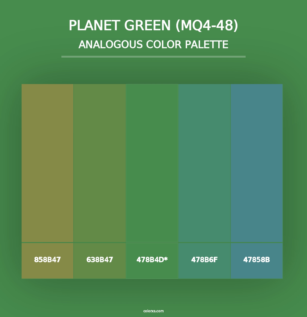 Planet Green (MQ4-48) - Analogous Color Palette