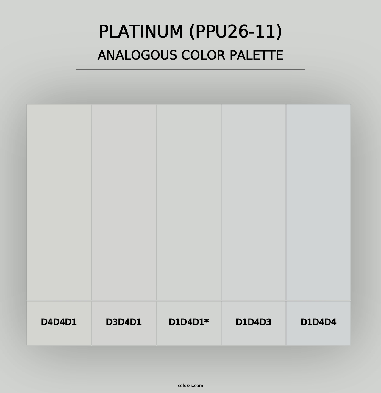 Platinum (PPU26-11) - Analogous Color Palette