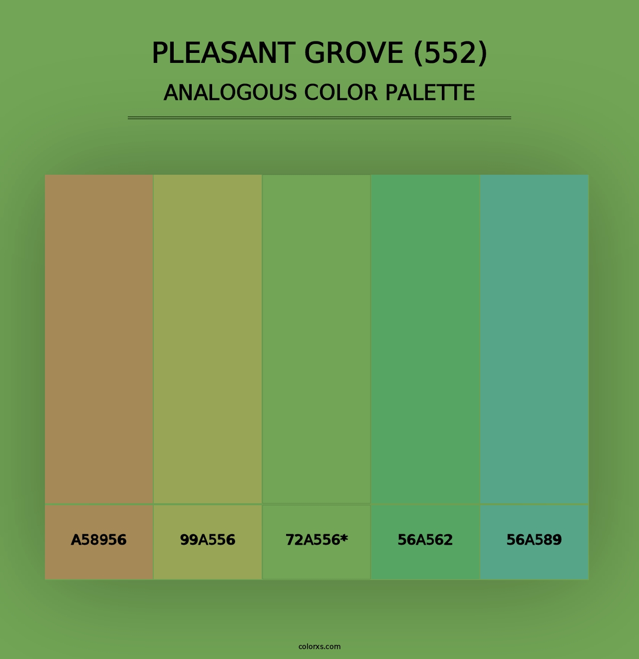 Pleasant Grove (552) - Analogous Color Palette