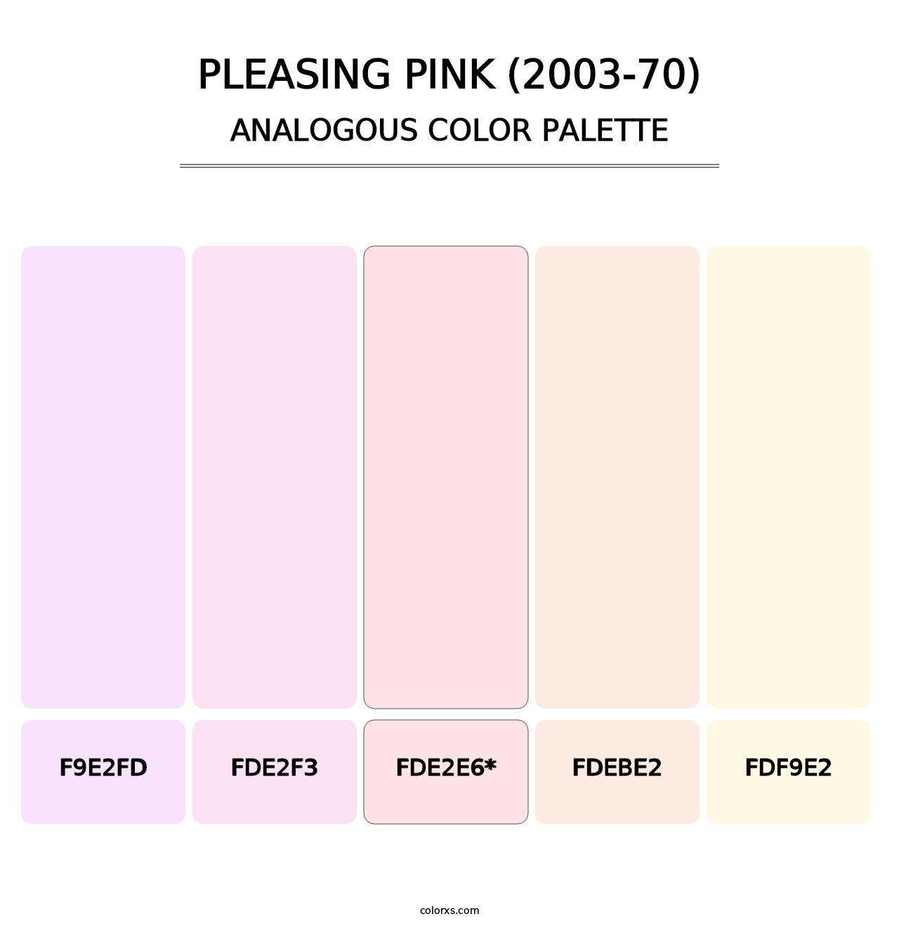 Pleasing Pink (2003-70) - Analogous Color Palette