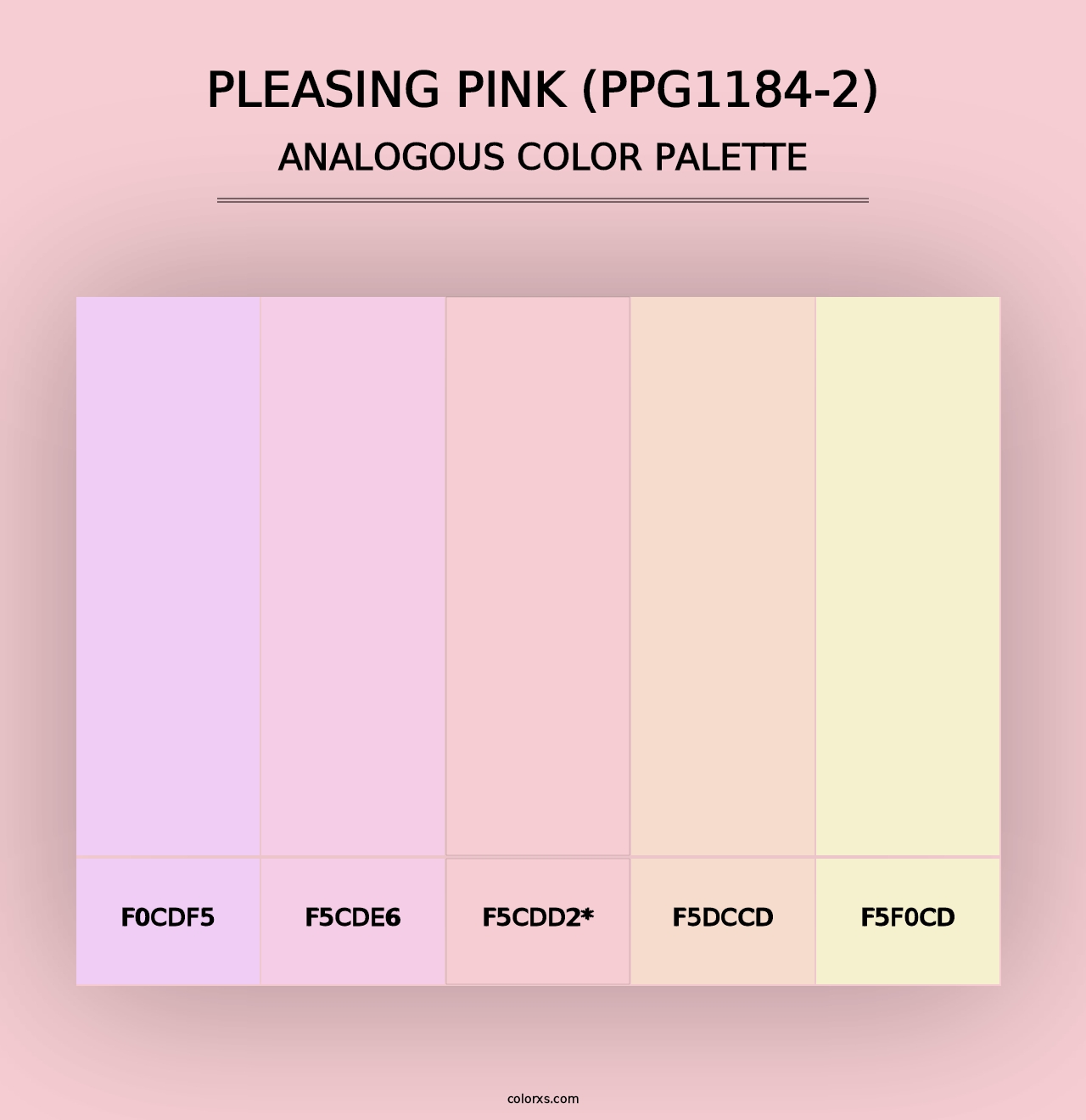 Pleasing Pink (PPG1184-2) - Analogous Color Palette