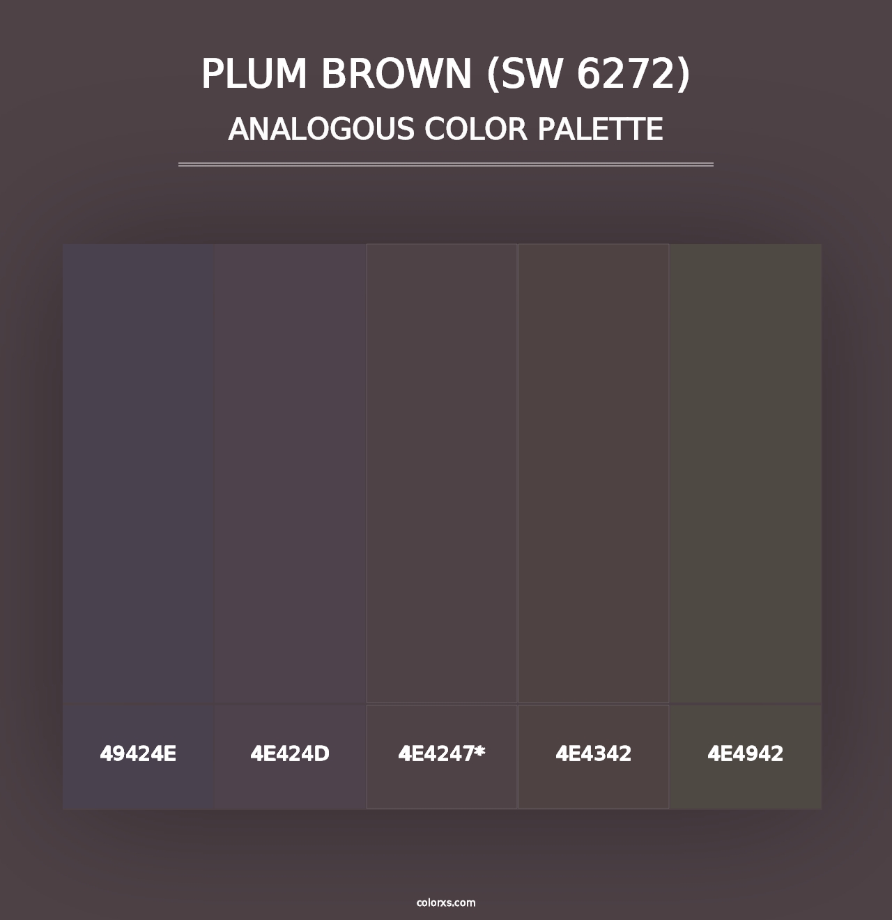 Plum Brown (SW 6272) - Analogous Color Palette