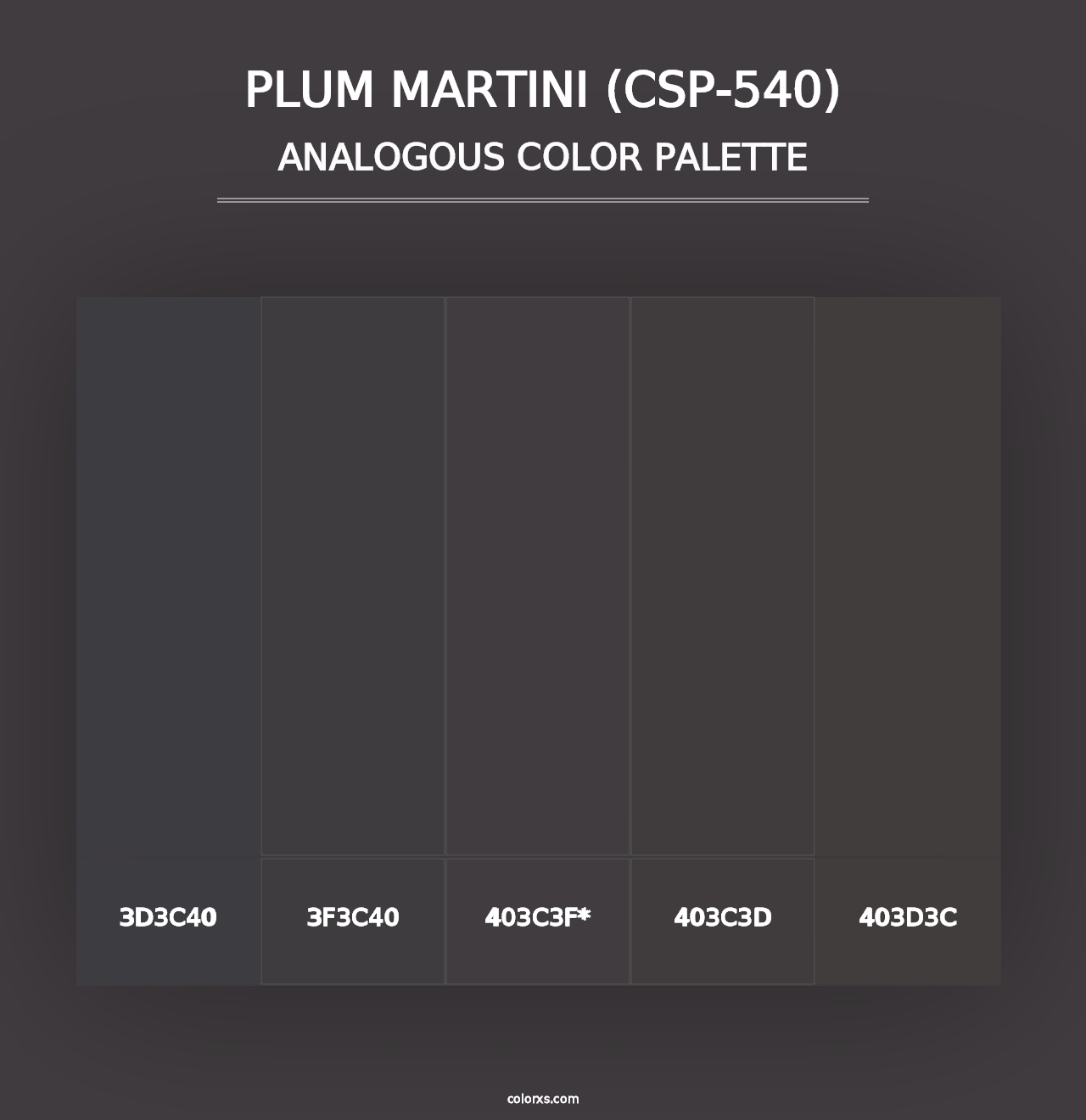 Plum Martini (CSP-540) - Analogous Color Palette