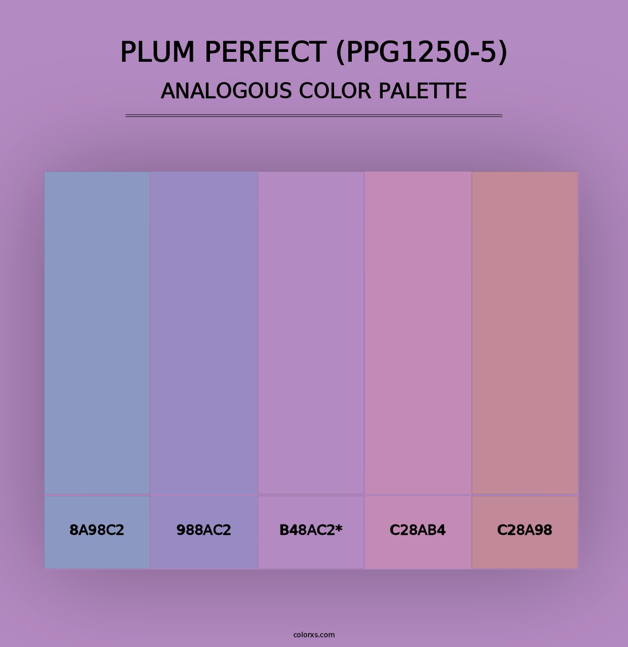 Plum Perfect (PPG1250-5) - Analogous Color Palette