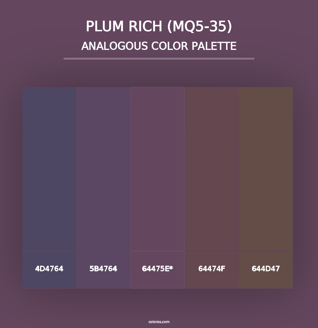 Plum Rich (MQ5-35) - Analogous Color Palette