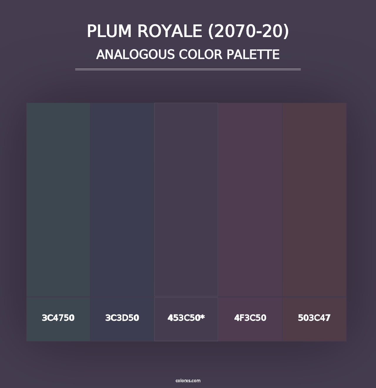 Plum Royale (2070-20) - Analogous Color Palette