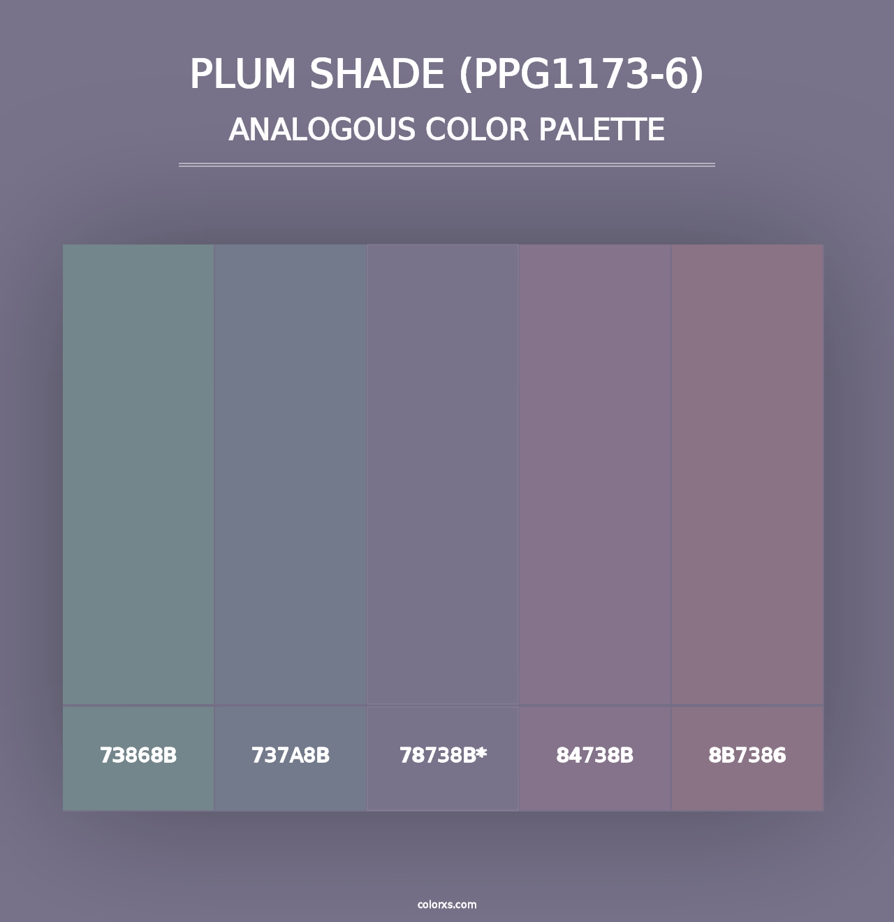 Plum Shade (PPG1173-6) - Analogous Color Palette