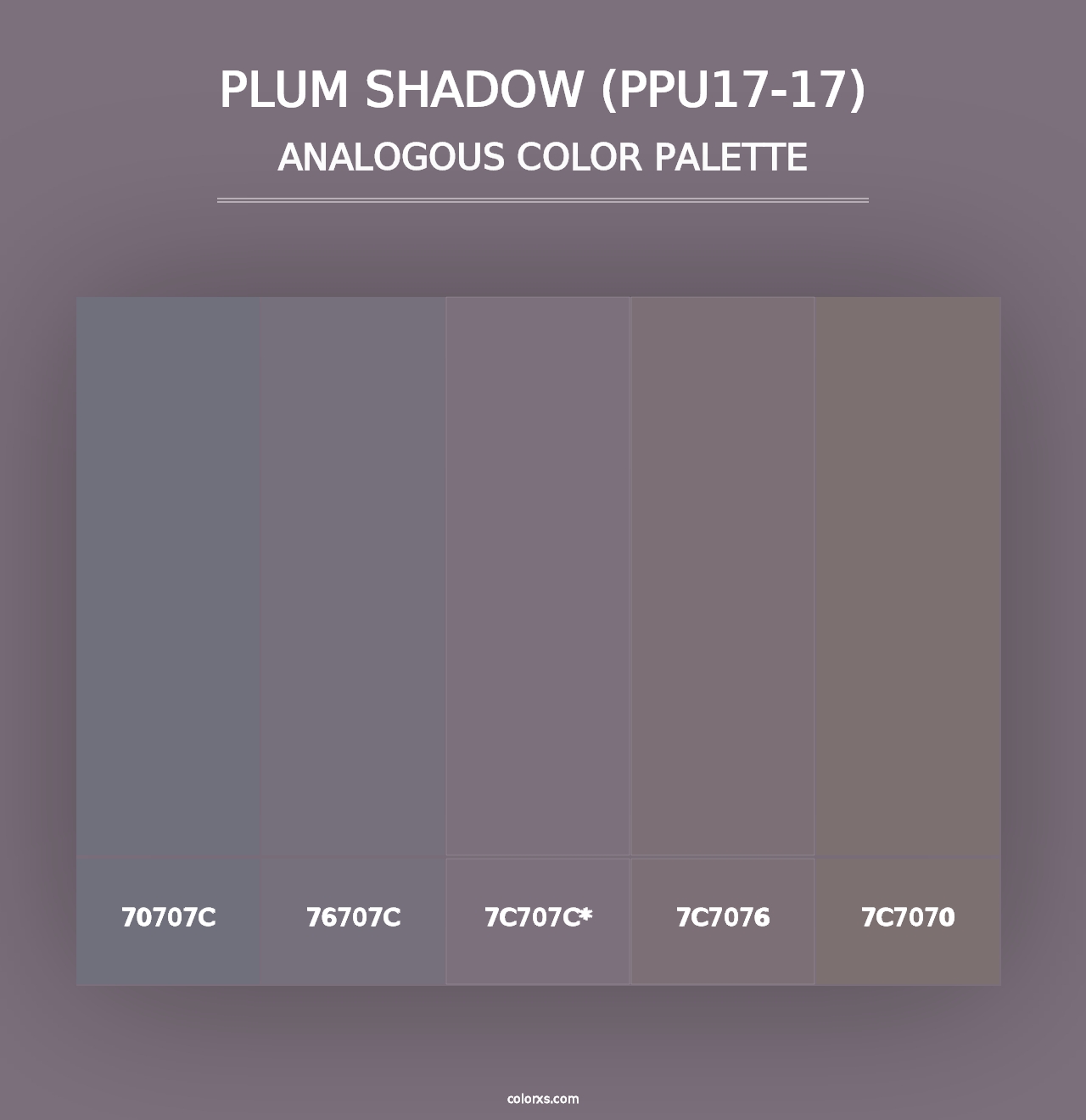 Plum Shadow (PPU17-17) - Analogous Color Palette