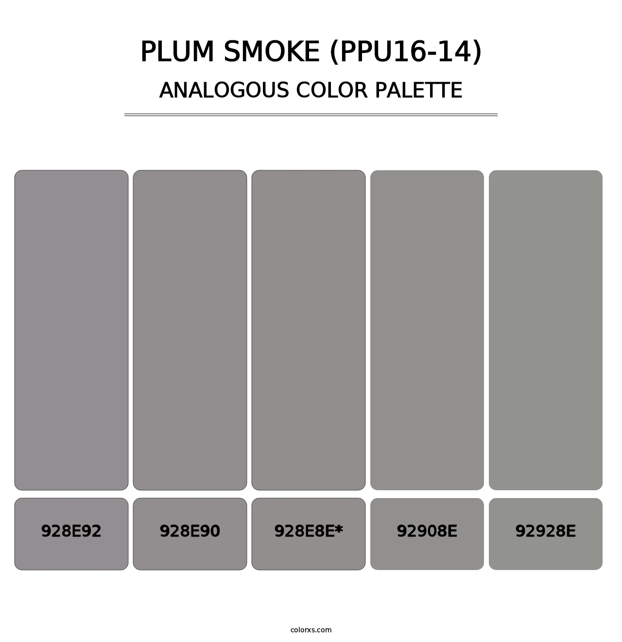 Plum Smoke (PPU16-14) - Analogous Color Palette