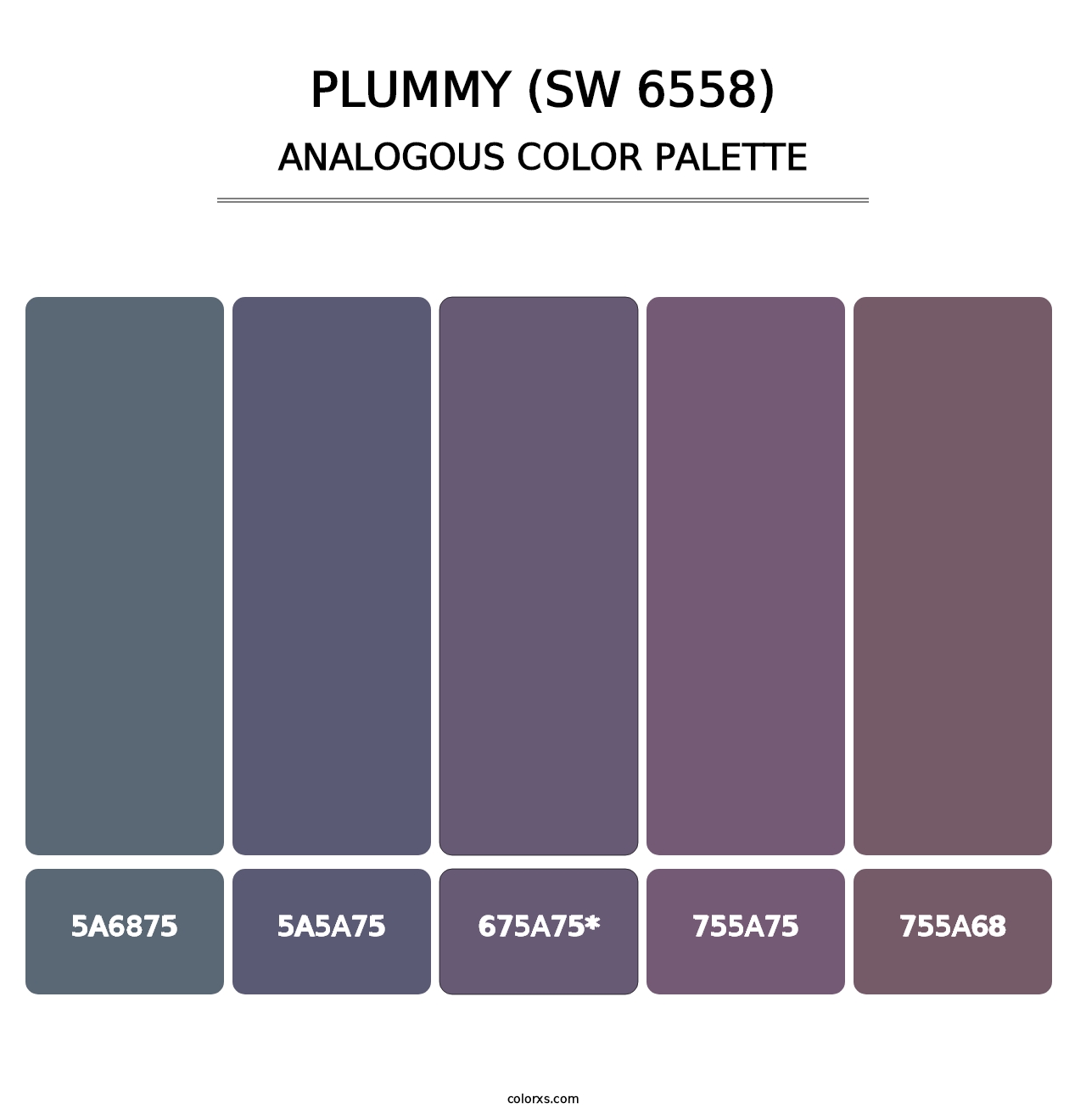 Plummy (SW 6558) - Analogous Color Palette