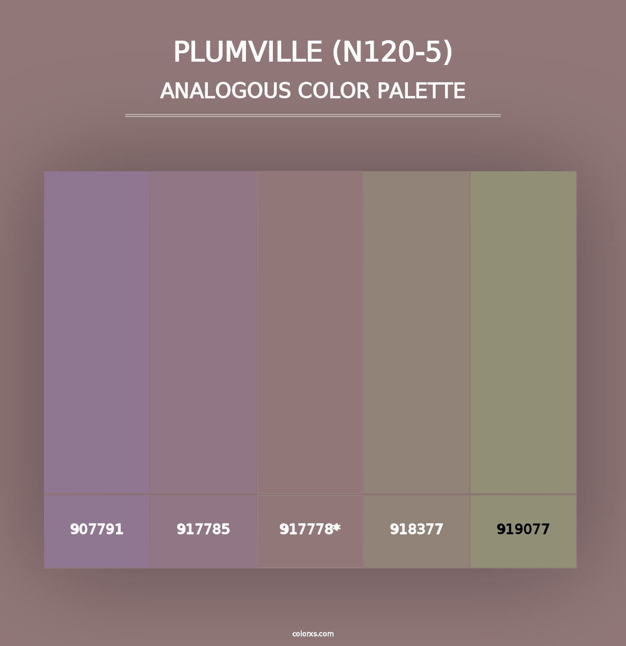 Plumville (N120-5) - Analogous Color Palette