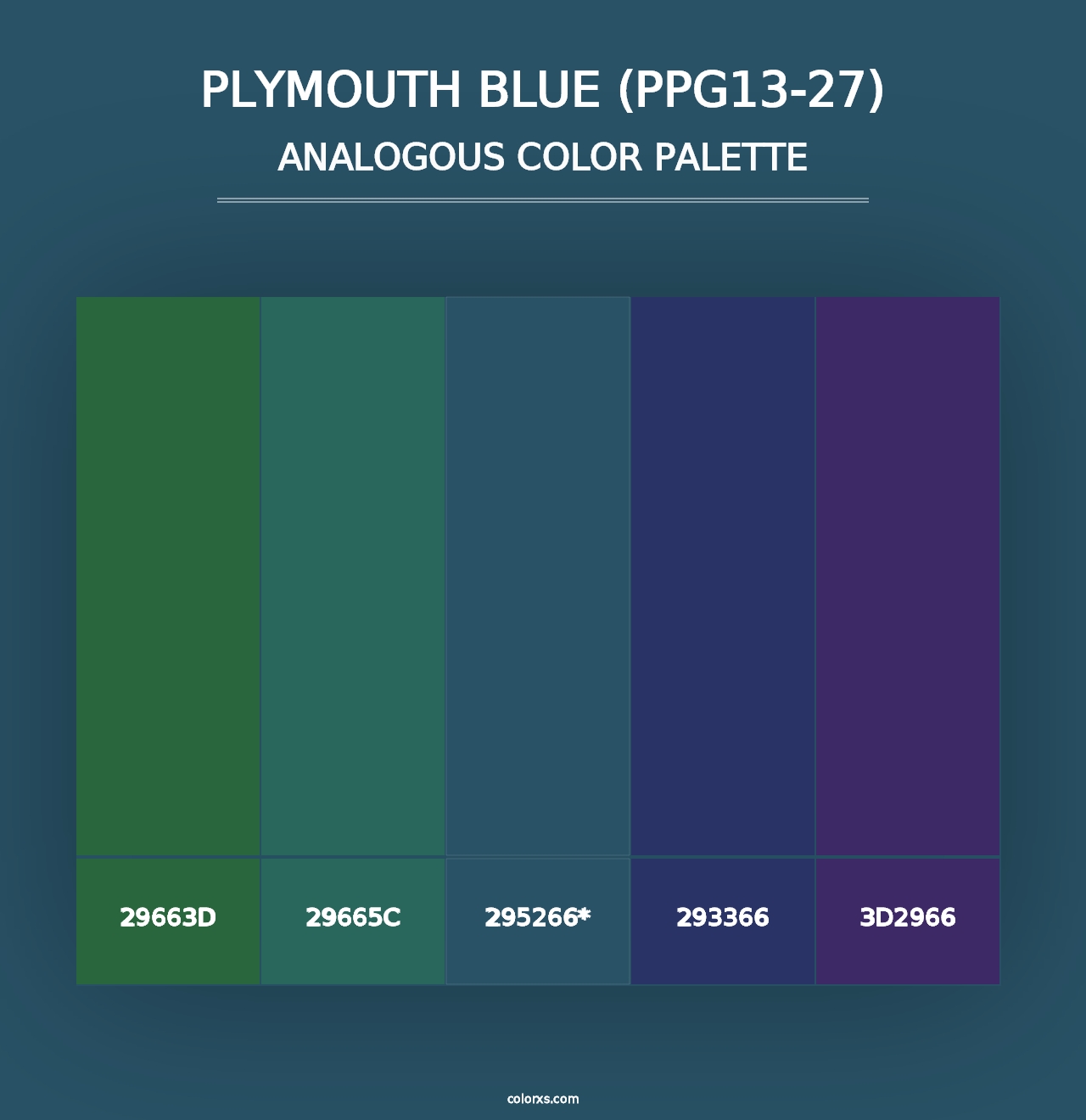 Plymouth Blue (PPG13-27) - Analogous Color Palette