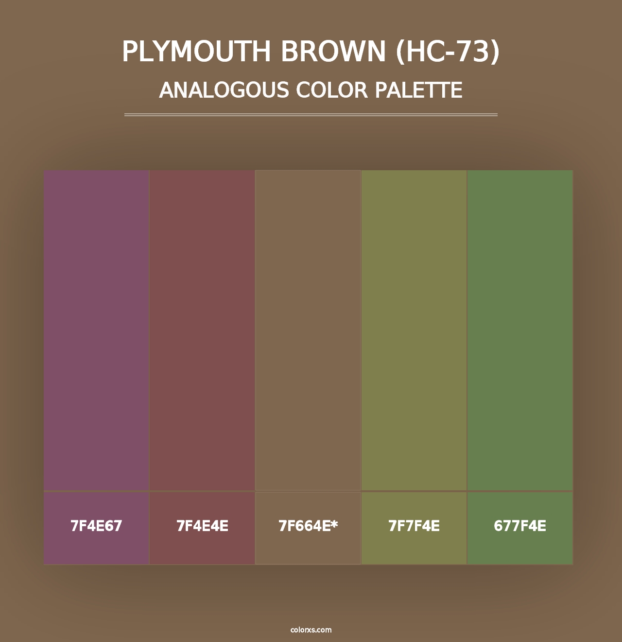 Plymouth Brown (HC-73) - Analogous Color Palette