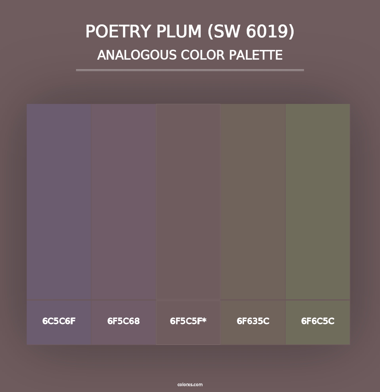 Poetry Plum (SW 6019) - Analogous Color Palette